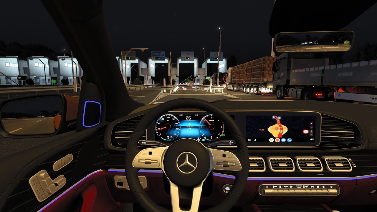 Mercedes-Benz GLS 63 2023 Euro Truck Simulator 2 Steering Wheel Gameplay