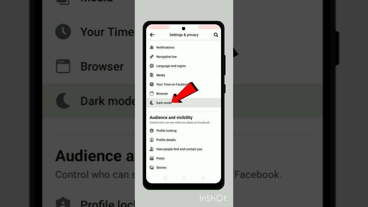 How to turn on Facebook dark mode #shorts