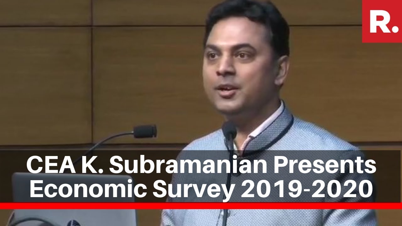 Chief Economic Advisor Krishnamurthy Subramanian Presents Economic Survey 2019-20
