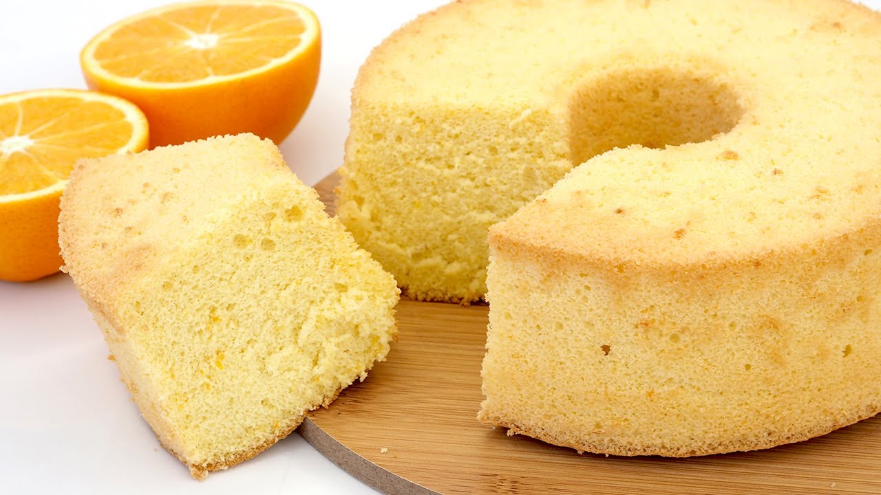 Orange Chiffon Cake Recipe 香橙戚风蛋糕 8寸戚风蛋糕配方 零失败戚风蛋糕食谱