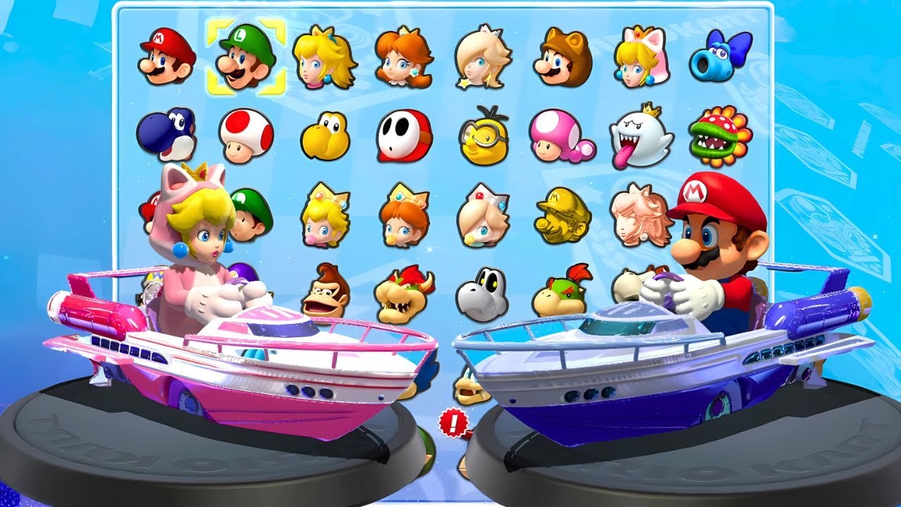 Mario vs Cat Peach! 🚀🚤 Speedboats & Crazy Races in Mario Kart 8 Deluxe!
