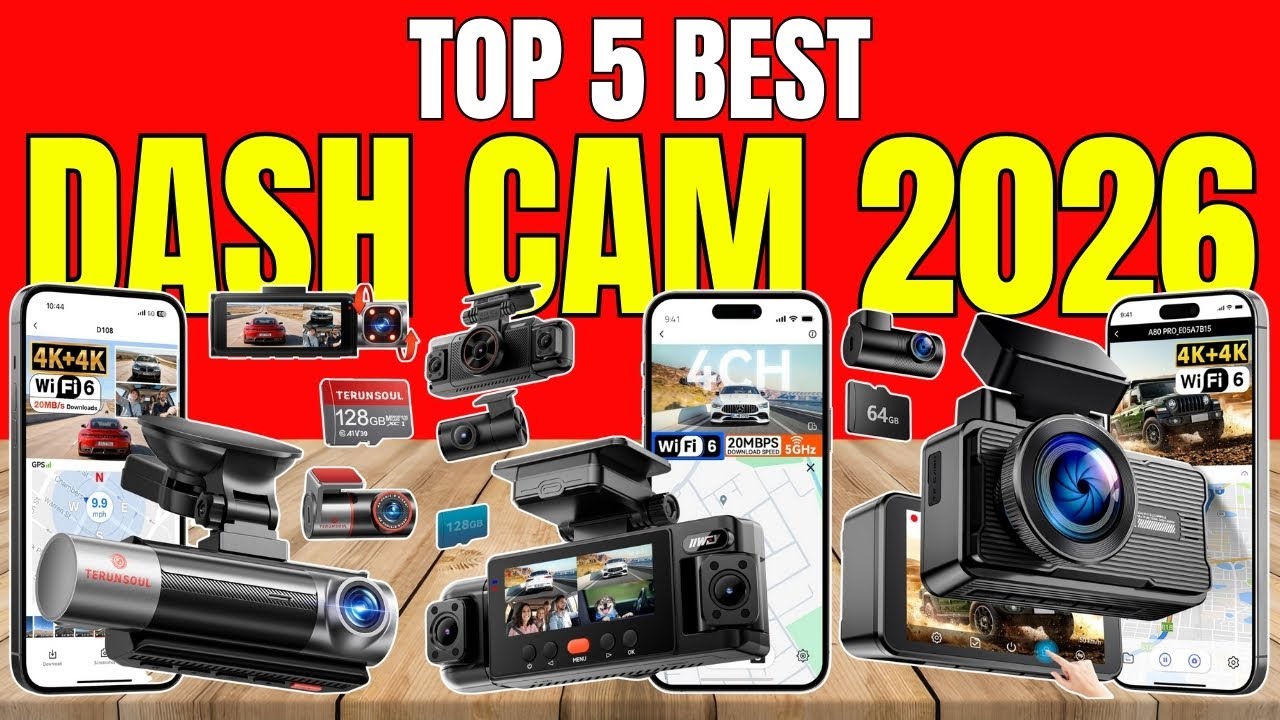 Top 5 Best Dash Cam 2026 | 4K Front & Rear, 360° Coverage & Night Vision