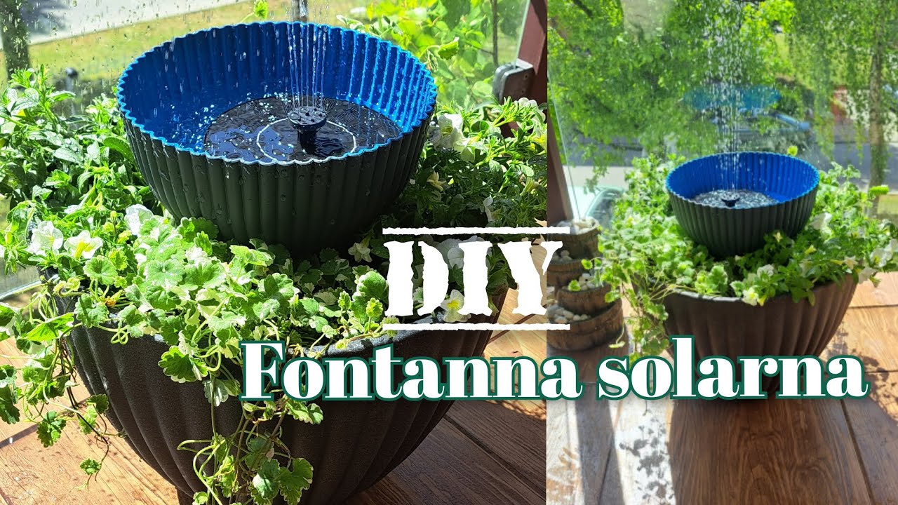 Fontanna solarna z ACTION na balkon lub taras DIY