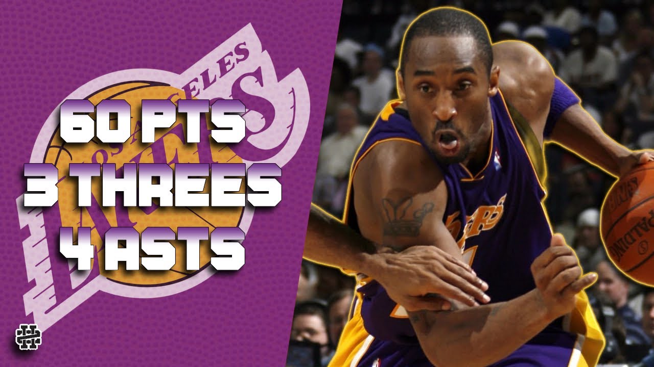 Kobe Bryant 60 pts 3 threes 4 asts vs Grizzlies 06/07 season