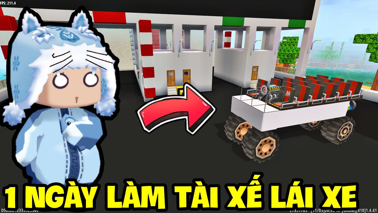 1 NGÀY LÀM TÀI XẾ LÁI XE CHỞ FAN ĐI DU LỊCH TRONG MINI WORLD MEOWPEO