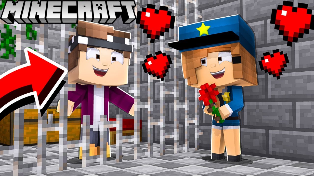 POLIZEI MÄDCHEN VERLIEBT IM GEFÄNGNIS IN MICH IN MINECRAFT!