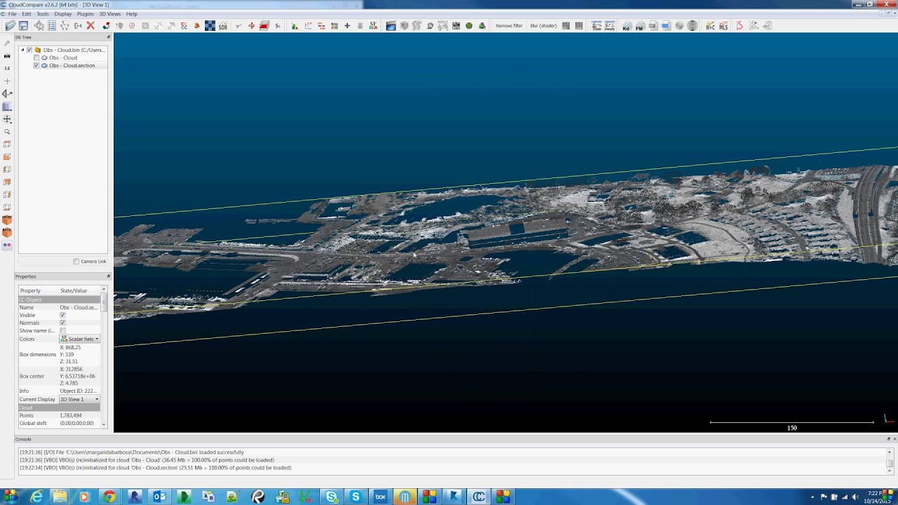terrain segmentation cloud compare