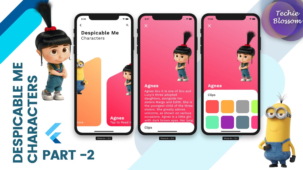 Flutter UI | Despicable Me Characters - Part 2