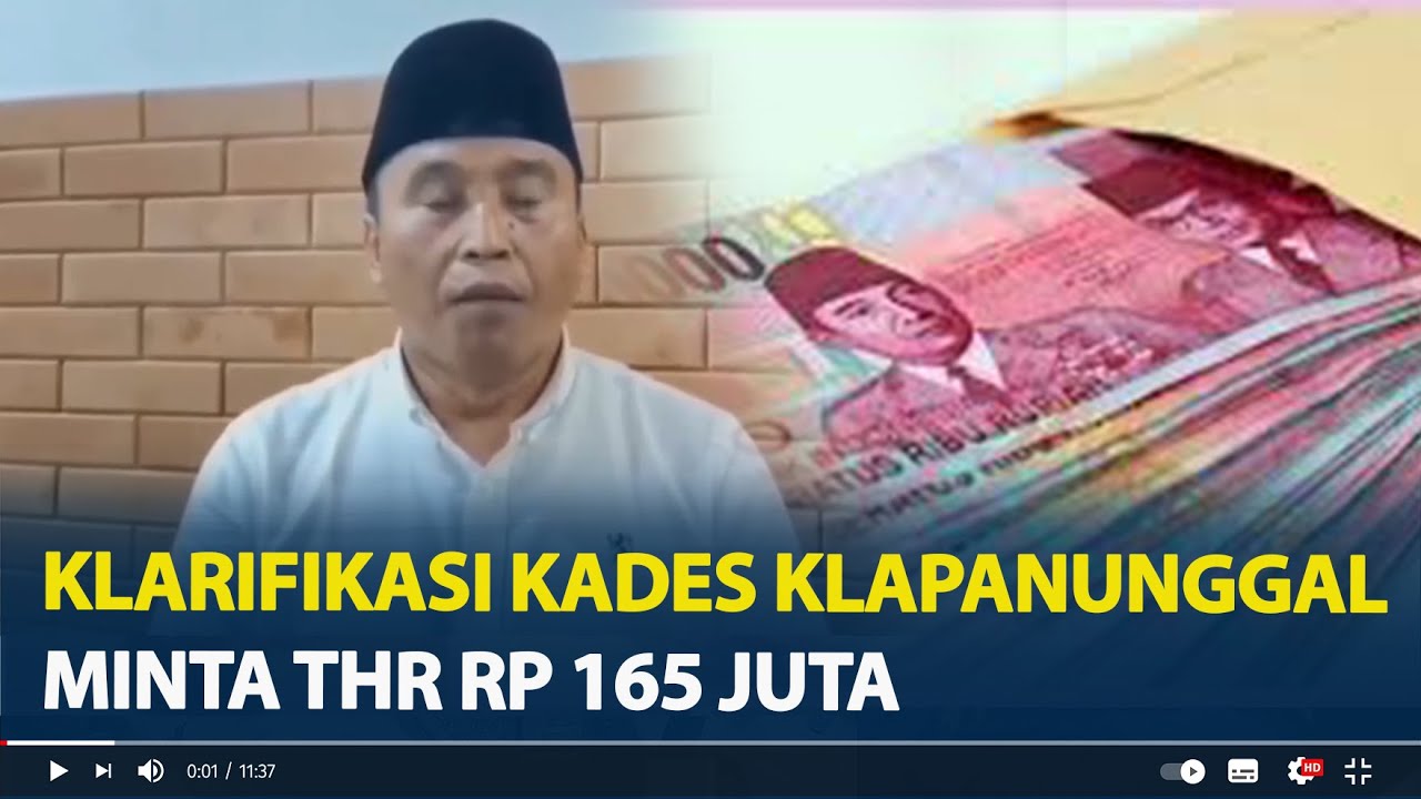 Klarifikasi Kades Klapanunggal Minta THR Rp 165 Juta, Sebut Hanya Himbauan