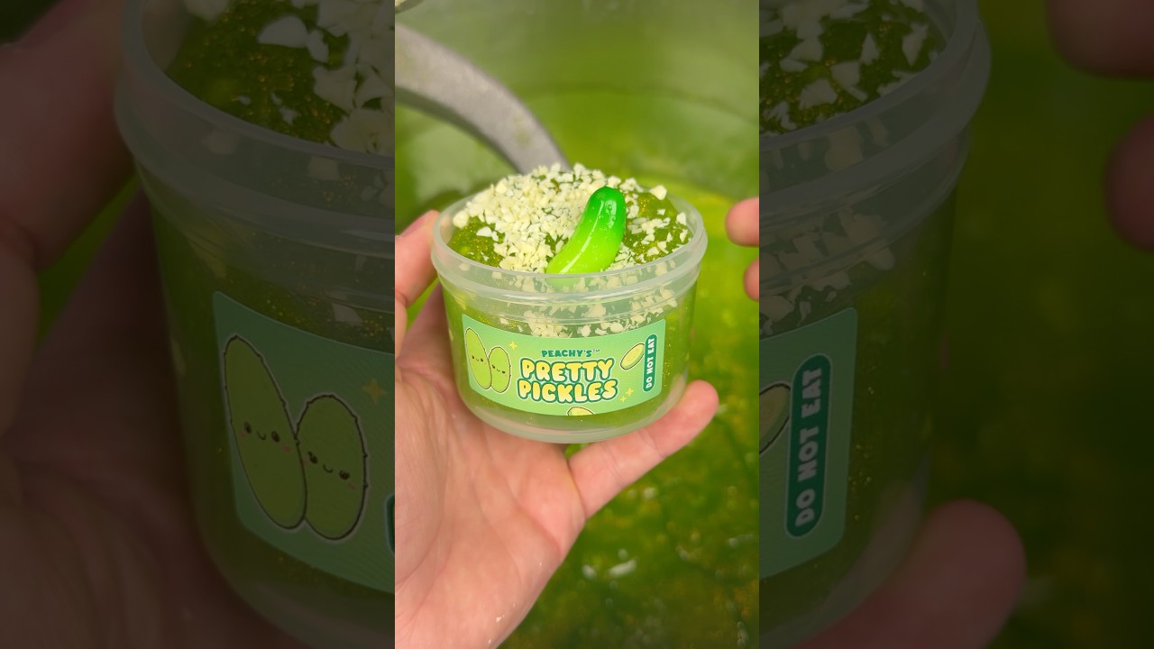 Making a Pretty Pickle Slime 🥒