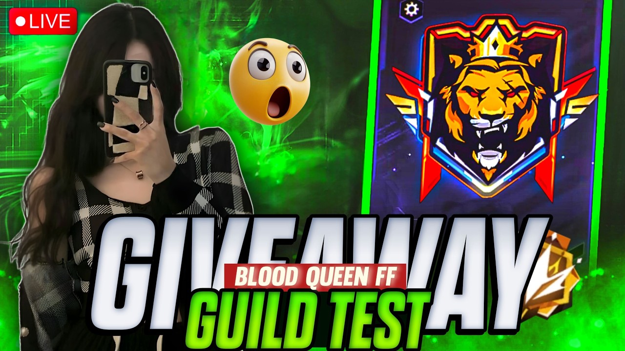 🔴LIVE FREE FIRE CUSTOM ROOM || FF LIVE REDEEM CODE GIVEAWAY🎁& GUILD TEST #freefire #girllive