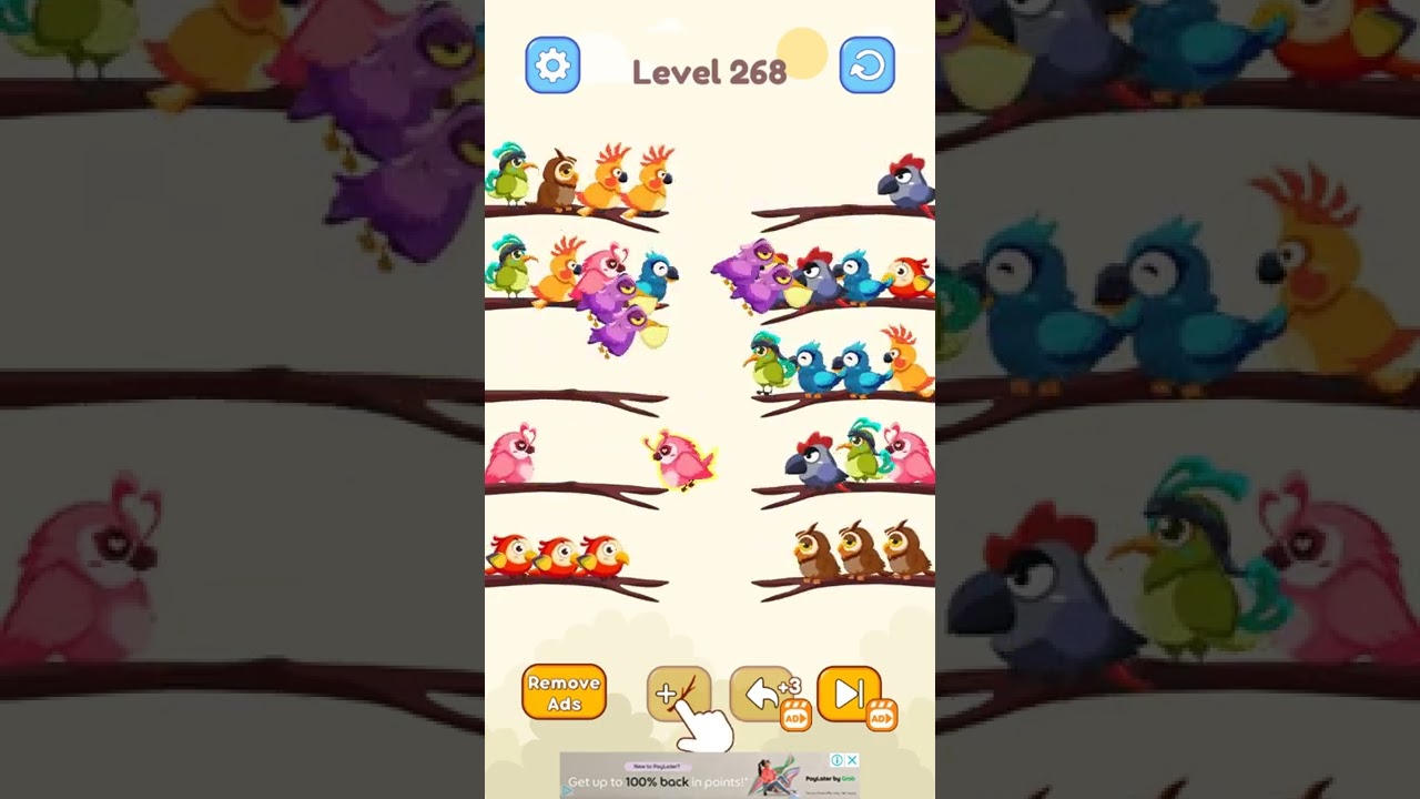 Bird Color Sort Puzzle Level 268 Solution