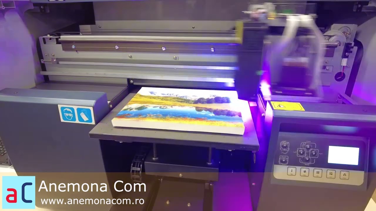 Exemplu de printare tablou canvas cu imprimanta UV 300 A3