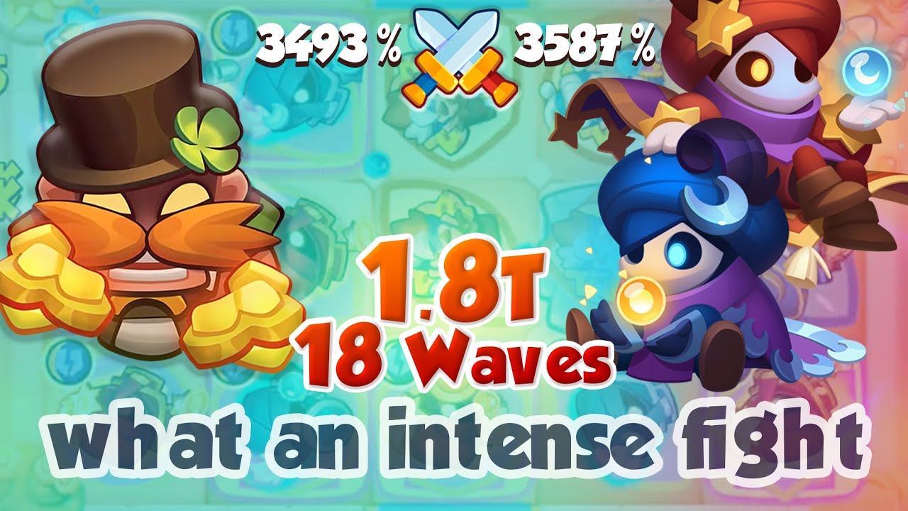 Intense Fight TWINS vs BRUISER for 18 Waves 1.8 Trillions - RUSH ROYALE