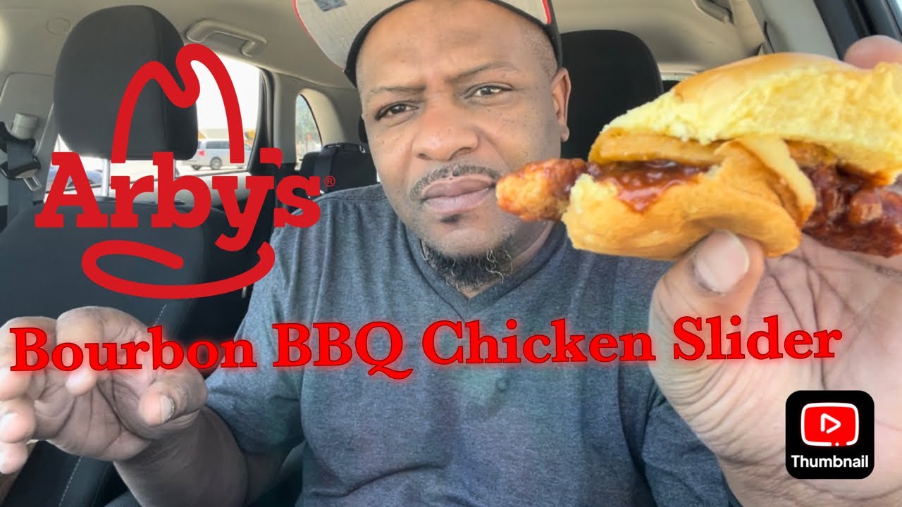 Arby&rsquo;s bourbon Bbq￼ chicken slider #arbys #bbqchicken #sliders #foodyguy