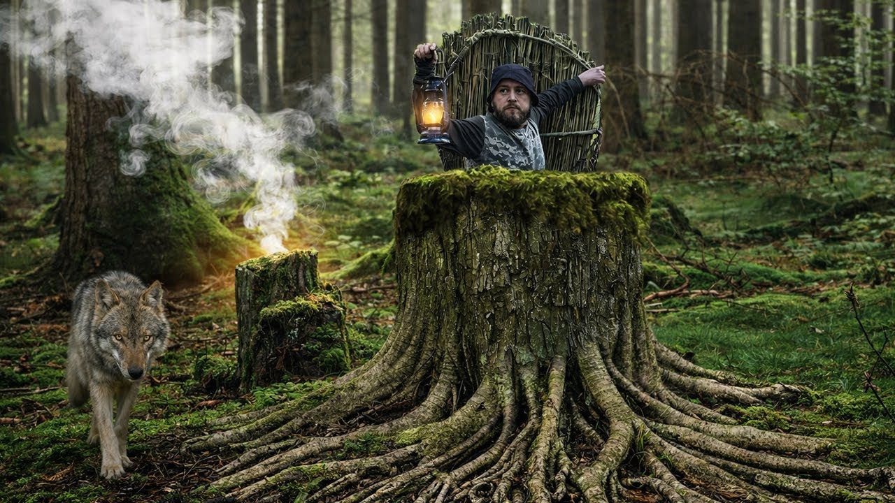 Secret Underground Log Cabin: A Warm Dugout for Solo Survival & Bushcraft