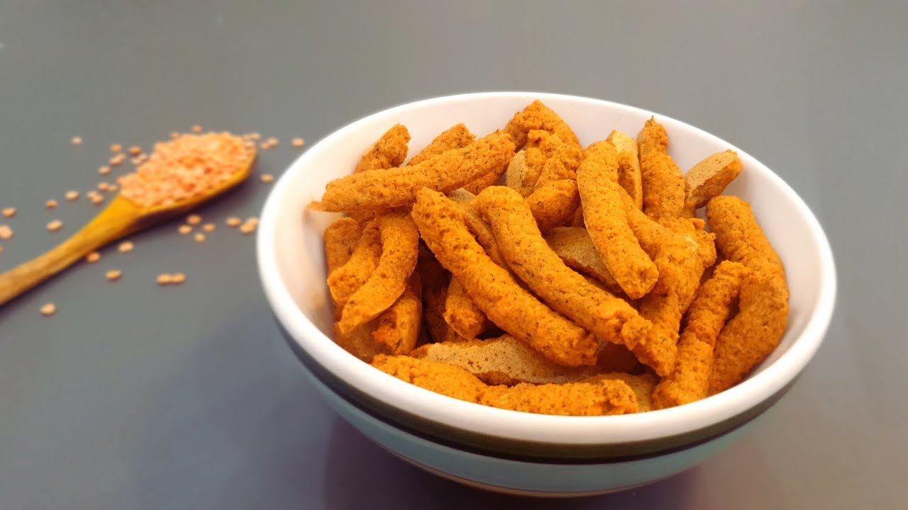 Crispy Red Lentil Snack  High-Protein, Gluten-Free & Addictive! Viral Red Lentil Snack Recipe!