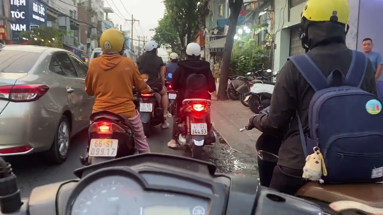 The festive atmosphere of Tet (Vietnamese New Year) in Vietnam, the beautiful streets of Vietnam