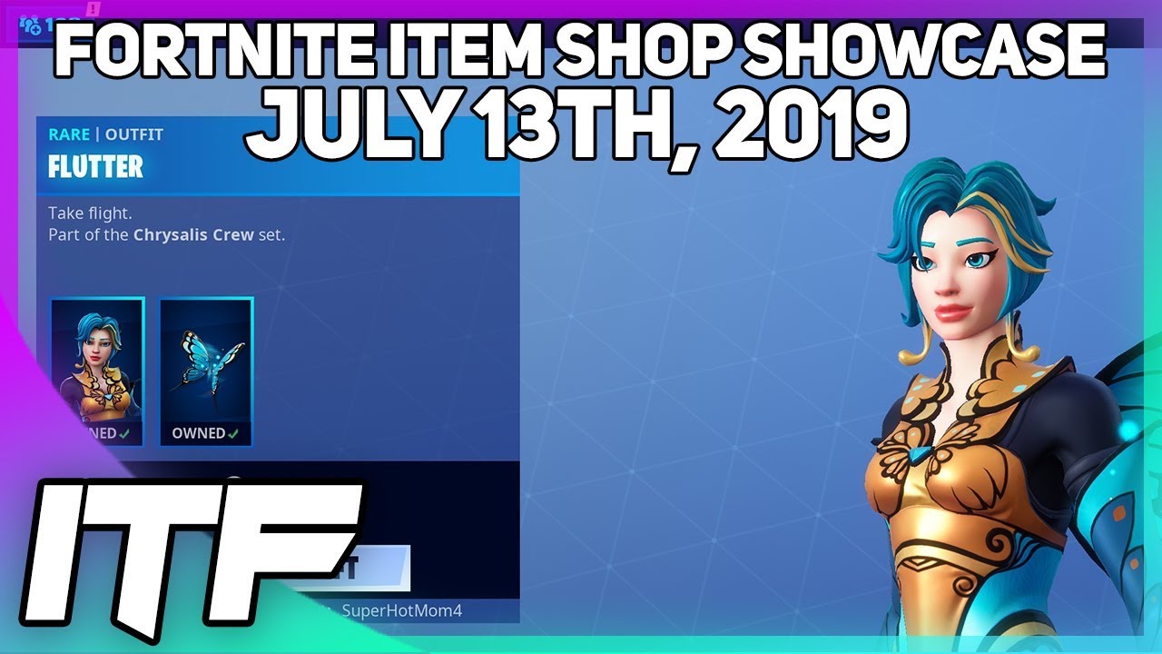 Fortnite Item Shop *NEW* FLUTTER AND PILLAR SKINS! [July 13th, 2019] (Fortnite Battle Royale)