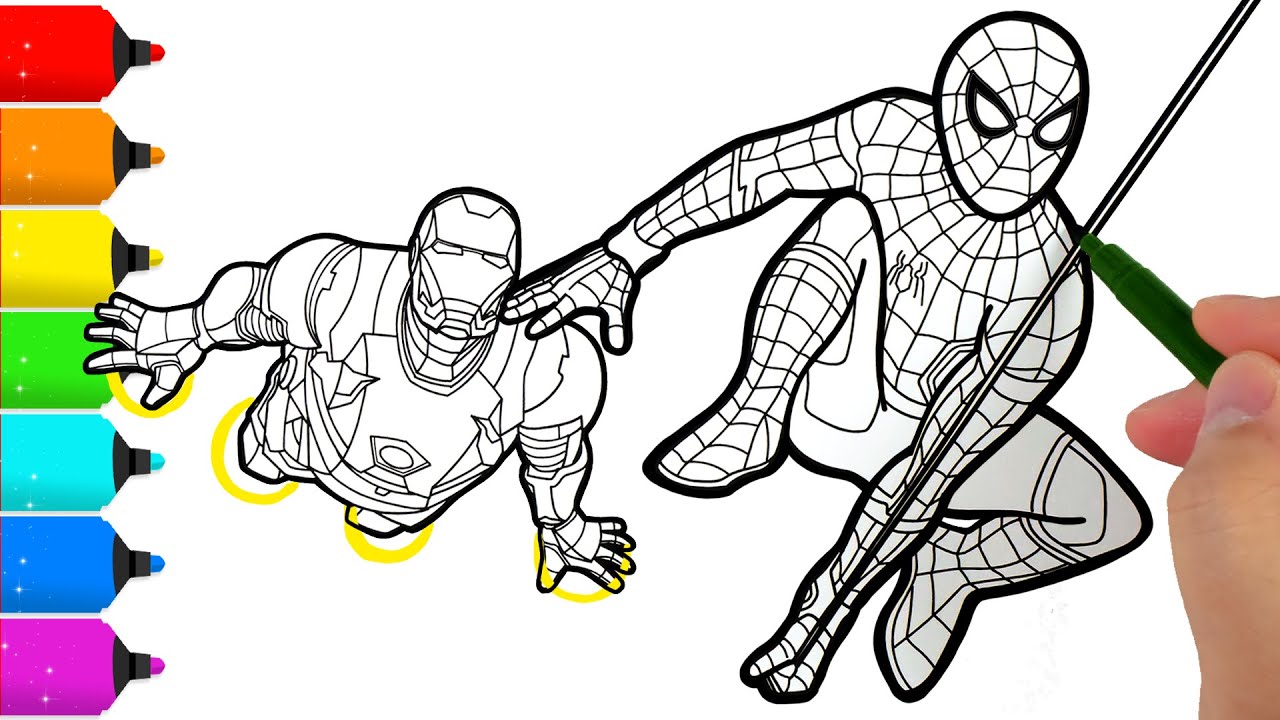 Spider-Man and Iron Man Coloring Pages