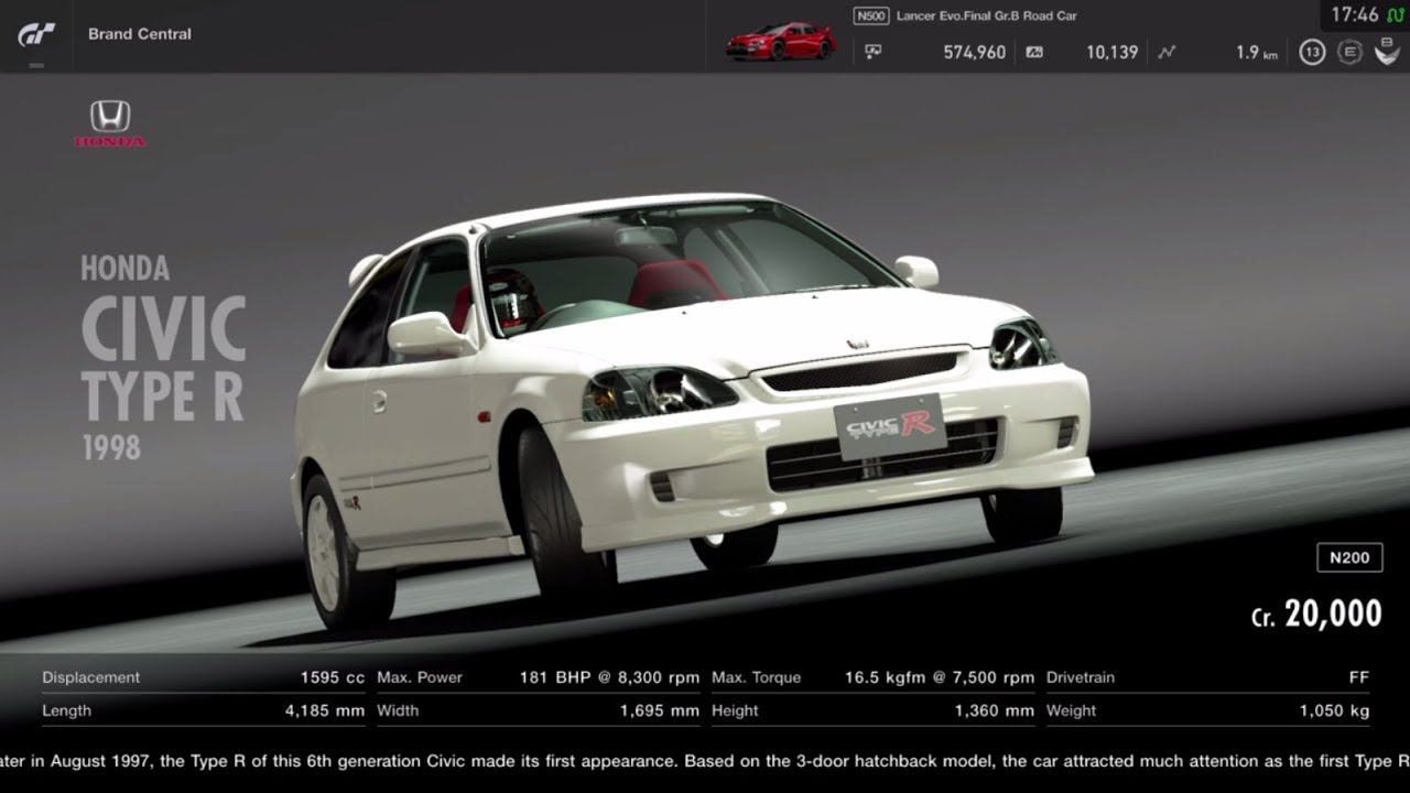 Gran Turismo™SPORT Honda Civic Type R (EK9) - gameplay