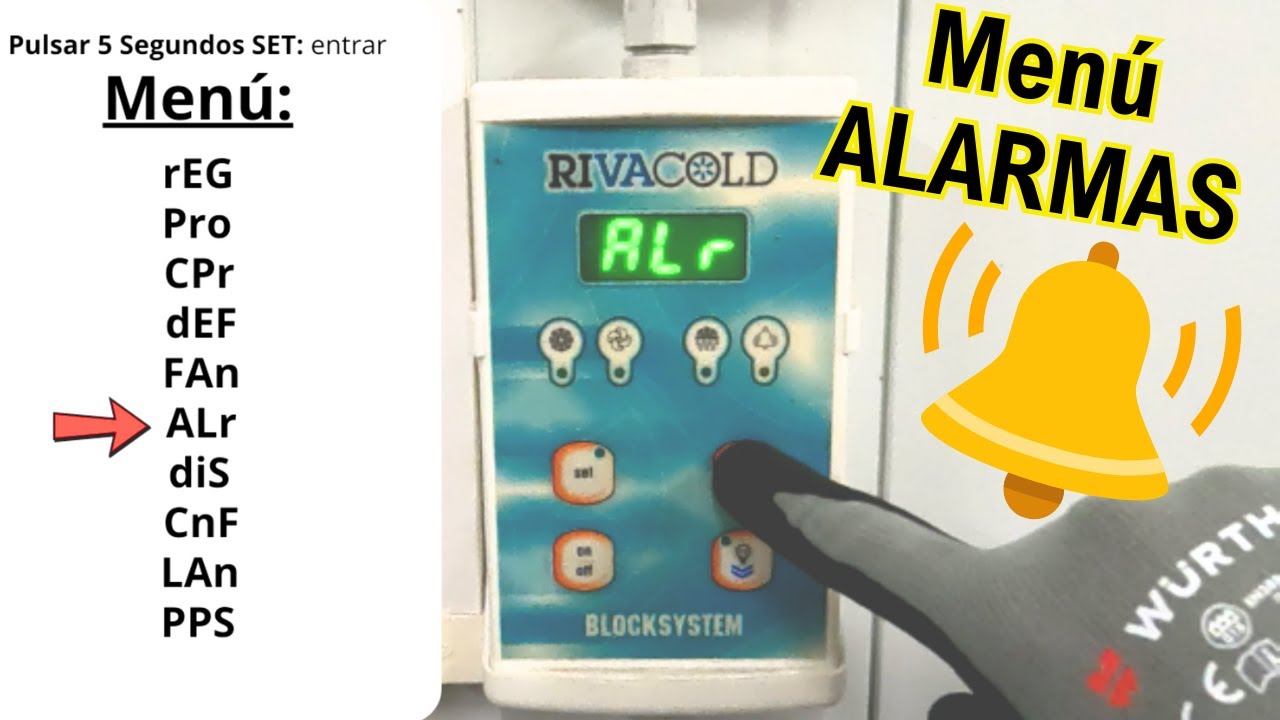 ✅ Menú ALARMAS - Mando Rivacold Blocksystem