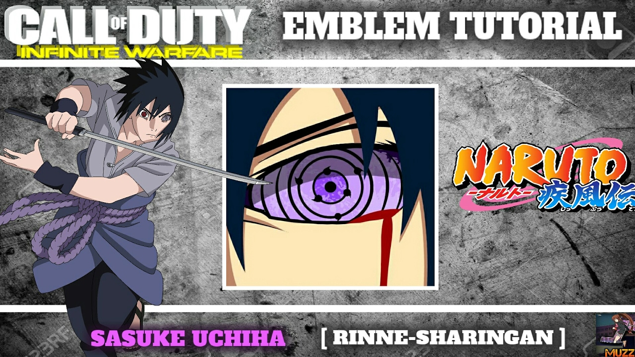 IW | SASUKE UCHIHA [RINNEGAN] Emblem Tutorial | Infinite Warfare Emblem Tutorial #10