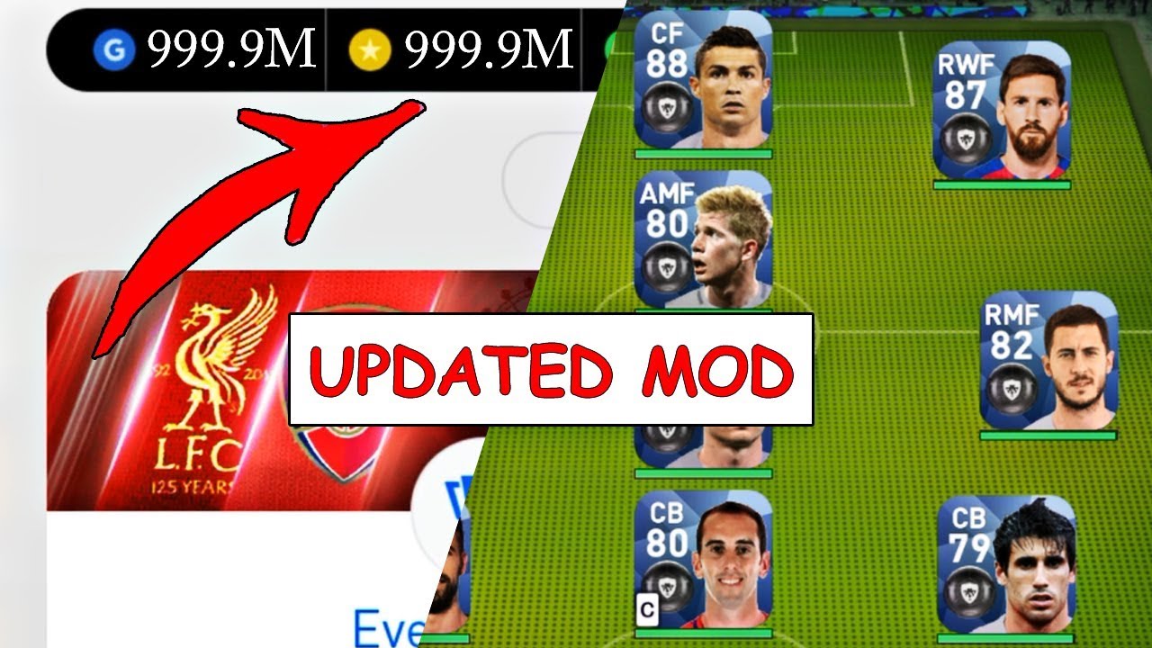 PES 2018 Mobile Mod / Hack ( 20 Black Ball Players ) [ Android / iOS ]