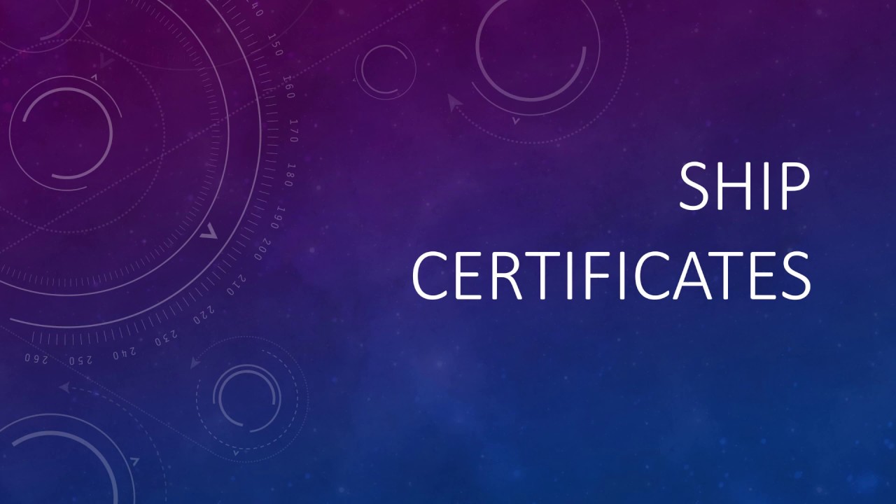 Ship certificates - Validity, Issuer, and Requirements