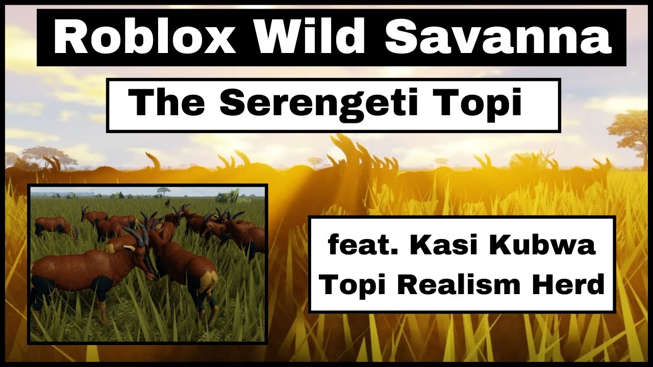 The Serengeti Topi Herd - KASI KUBWA Realism - Roblox Wild Savanna
