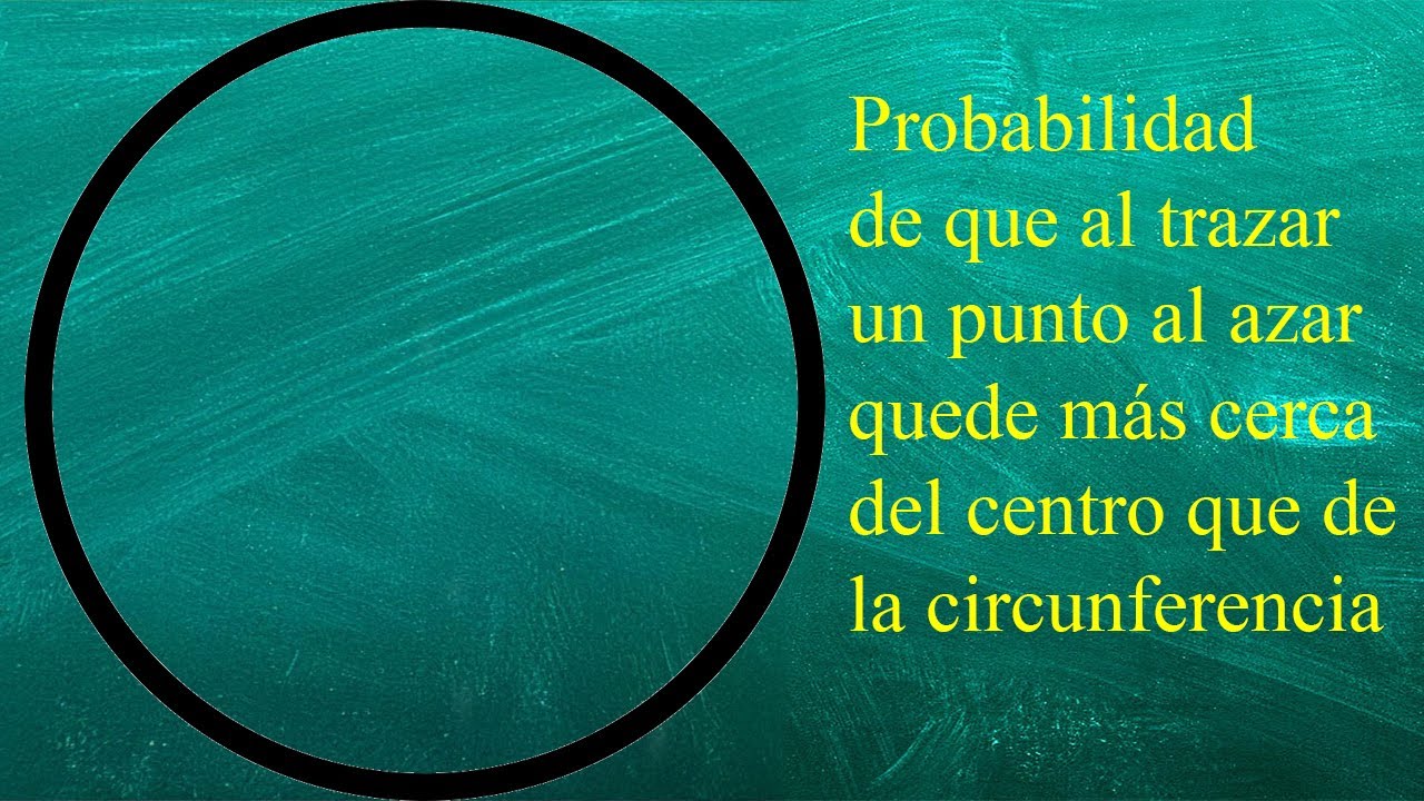 Problema de un punto trazado al azar dentro de una circunferencia.
