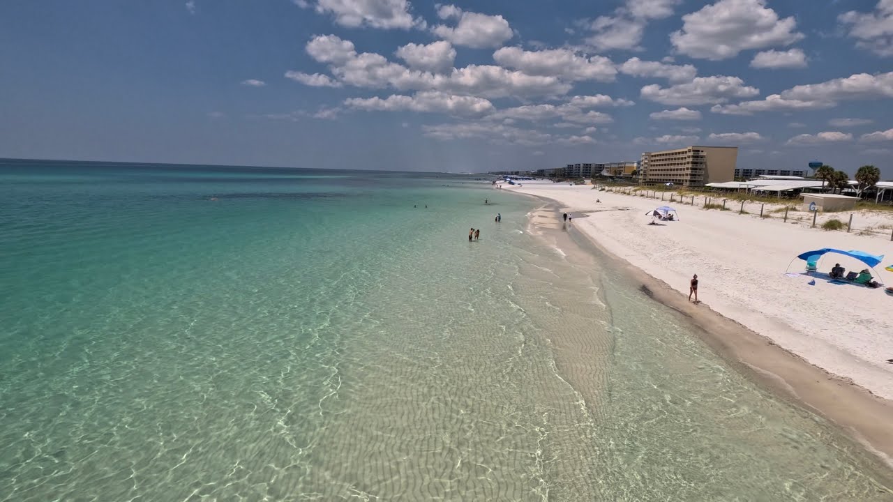 Okaloosa Island Boardwalk & Pier, Fort Walton Beach, Florida! White Beaches, Shopping, Restaurants!