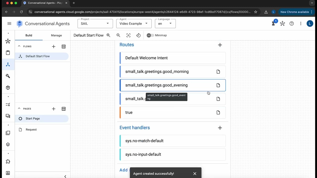 Social Interaction Cloud Tutorials - 3 dialogflow cx