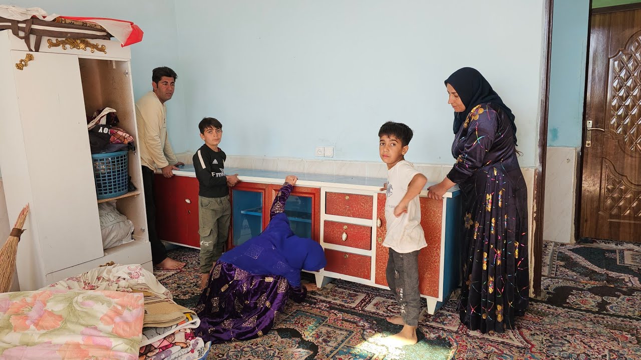 Tidying up the house by Sogra and Muhammad and nomadic life