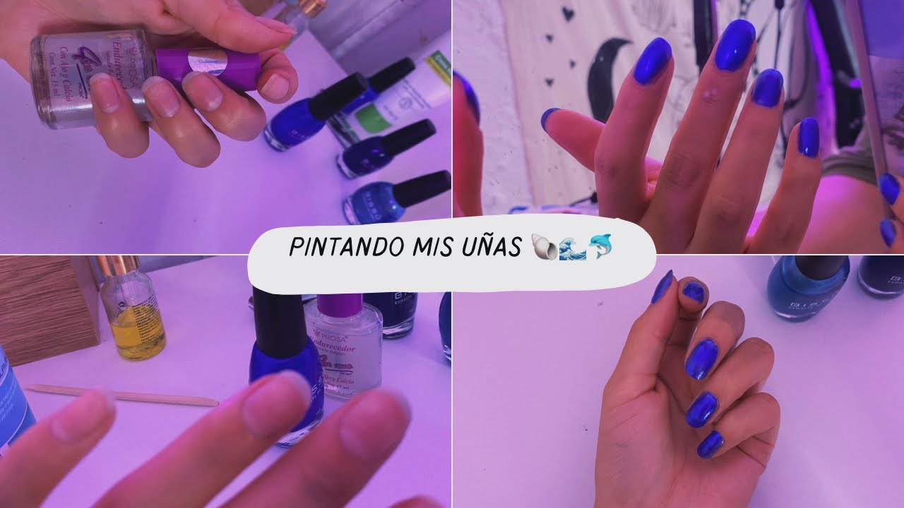 Pintándome las uñas 🌊⋆🐚🫧 | Triggers relajantes | Tapping | Andrea ASMR