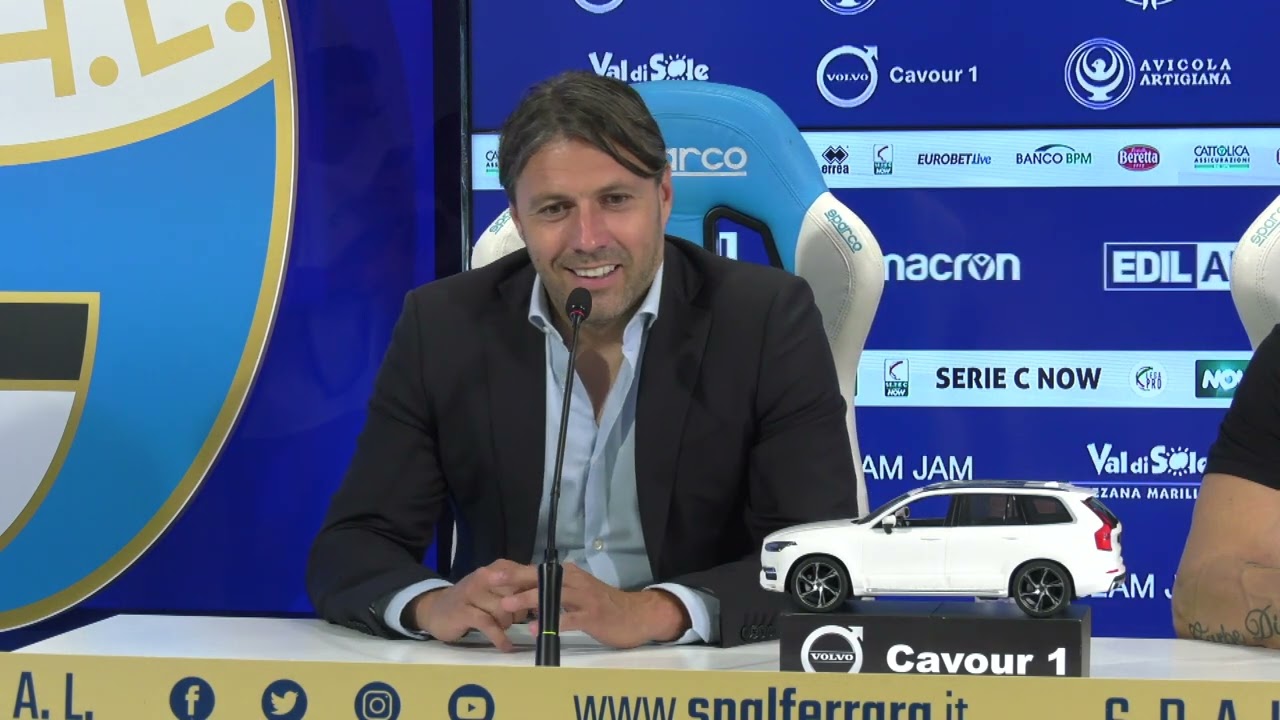 La conferenza stampa di presentazione di mister Andrea Dossena