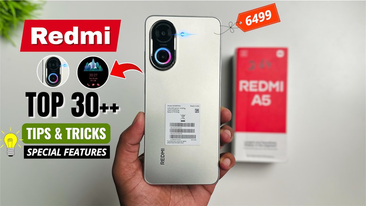 Redmi A5 Top 30++ Hidden Features | Redmi A5 Tips & Tricks | Redmi A5