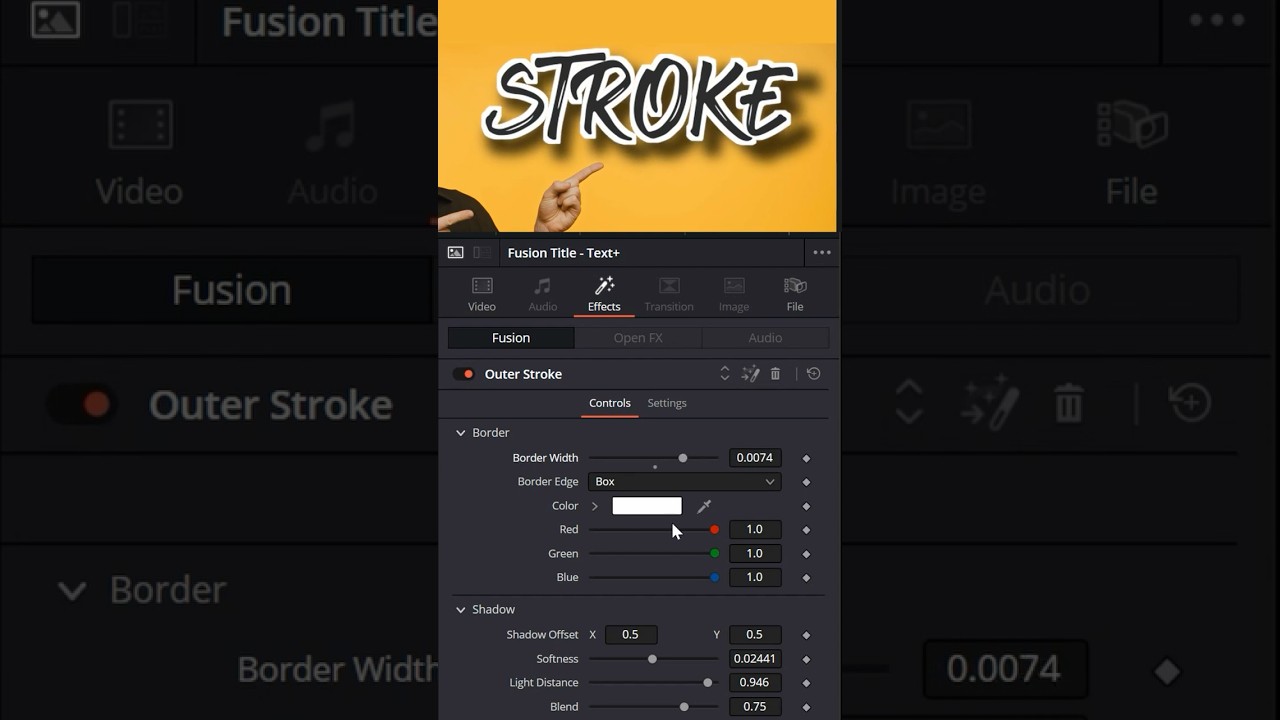 NEW FEATURE! Add Outline & Drop Shadow! - DaVinci Resolve
