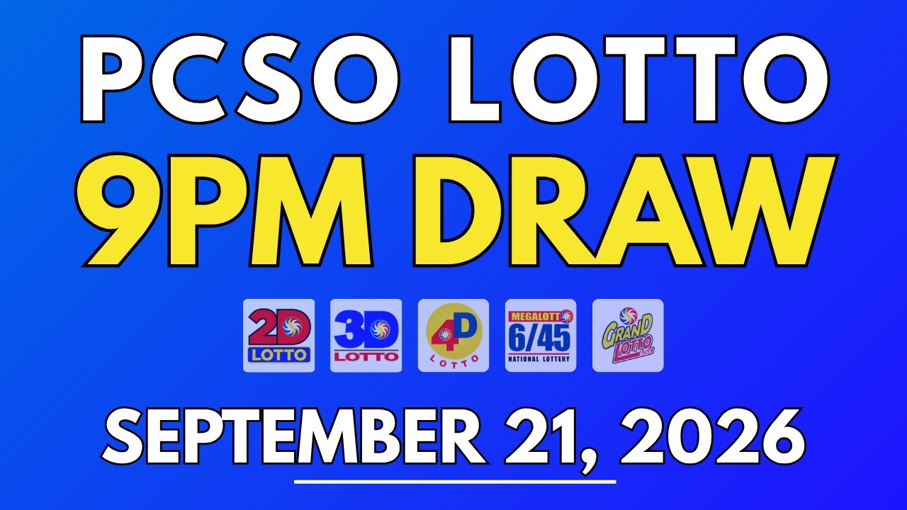PCSO Lotto Result Today September 21, 2026 | 9PM LIVE Results