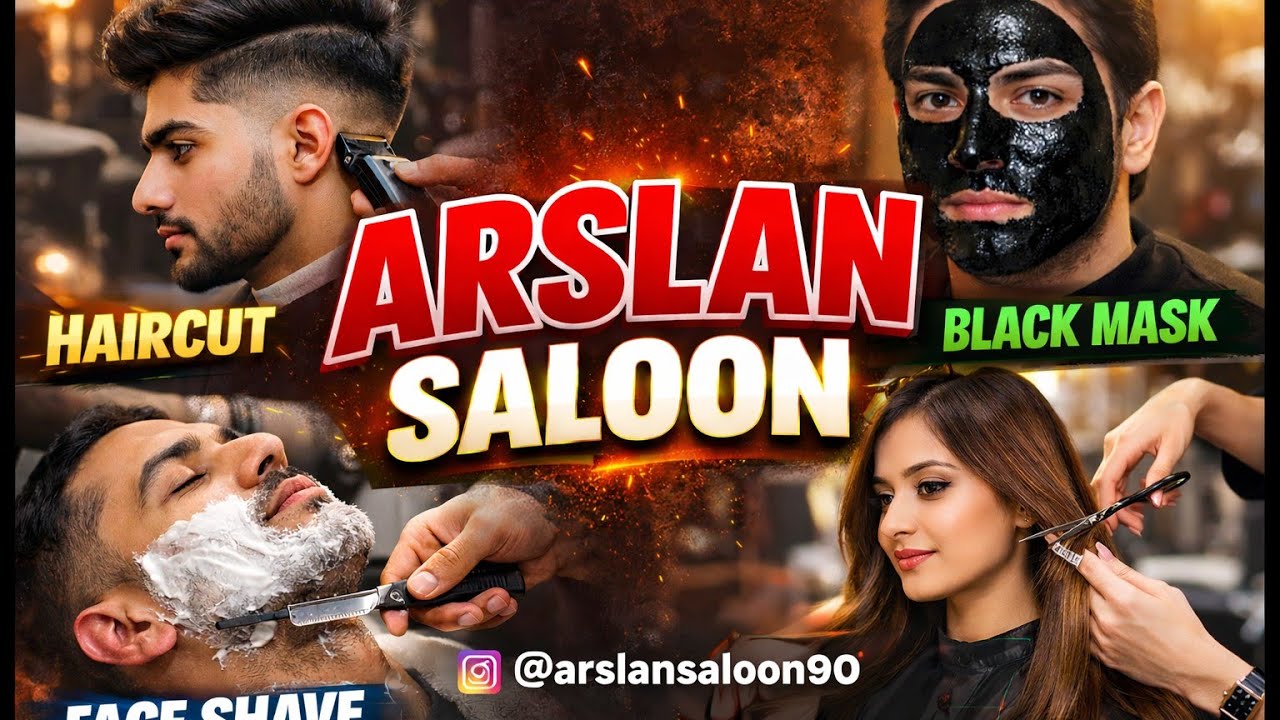 Arslan Saloon is live Hair Cutting and beard hair cutting
