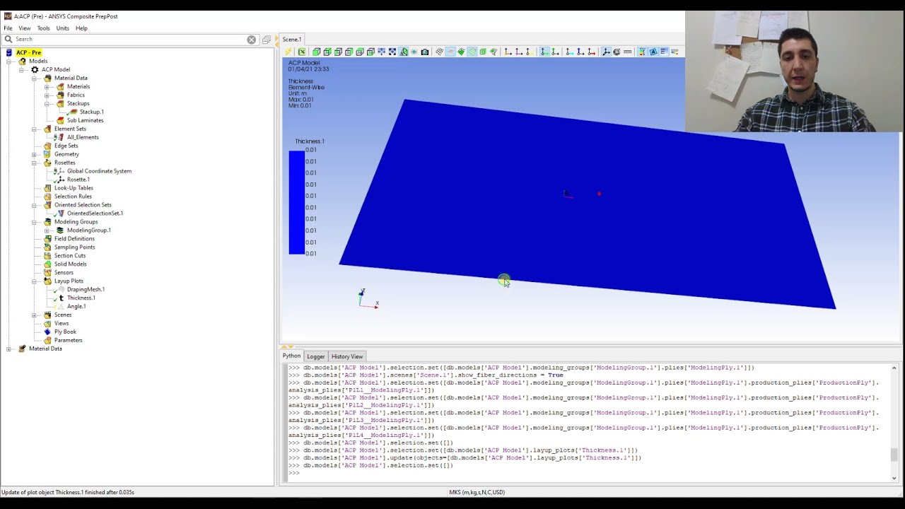 Модальный анализ композитной пластины в программе Ansys 2020 ACP TOOL (Аналитические расчеты и об...