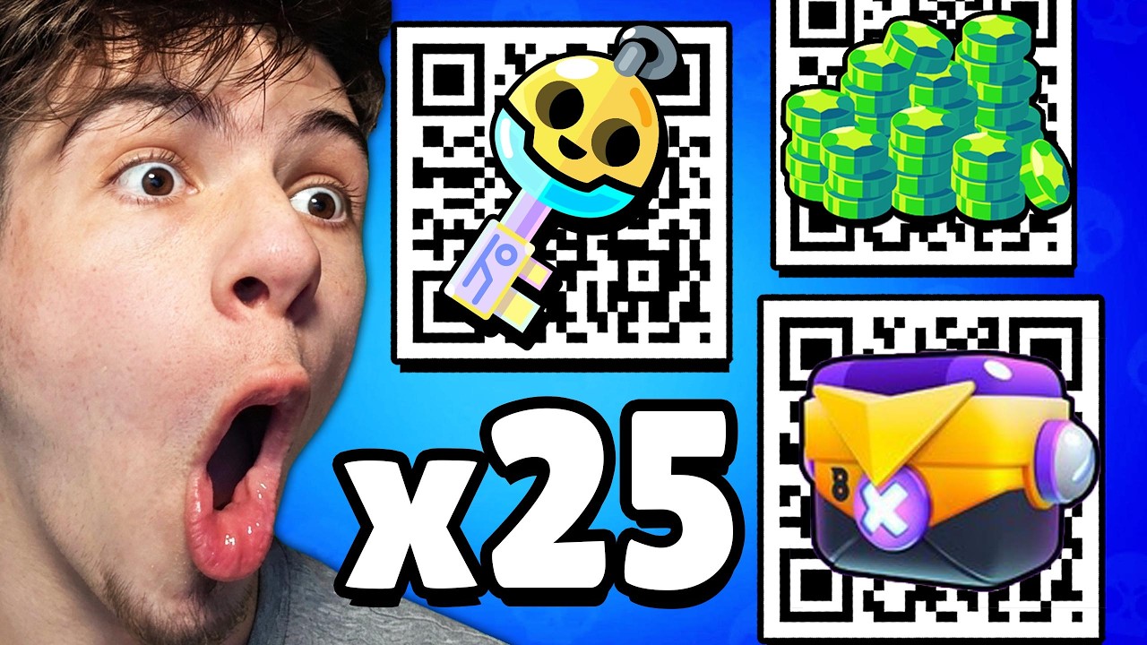 ALL 25 WORKING QR CODES + BOLT IN BRAWL STARS!