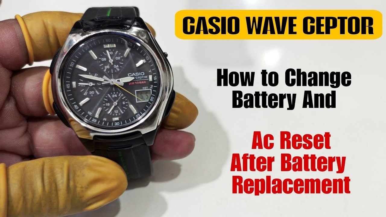 &lrm;How To Change Battery Casio wave ceptor Tough Solar wvq 400 | Ac reset after battery replace