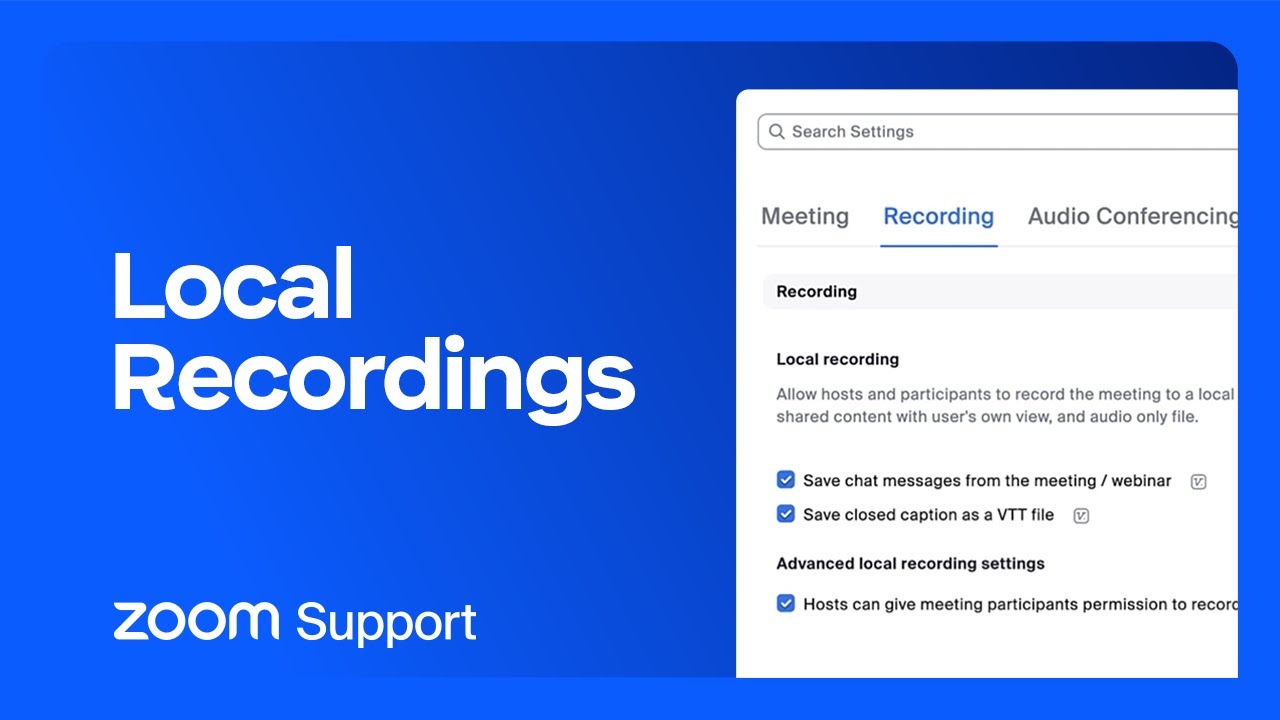 Enabling and starting local recordings