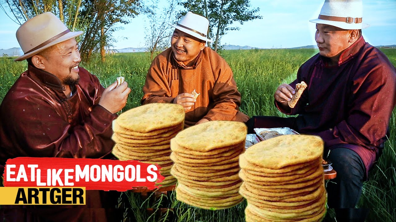 NAADAM KHUUSHUUR for MIGHTY MONGOLIAN WRESTLERS - Mukbang Style | Eat Like Mongols