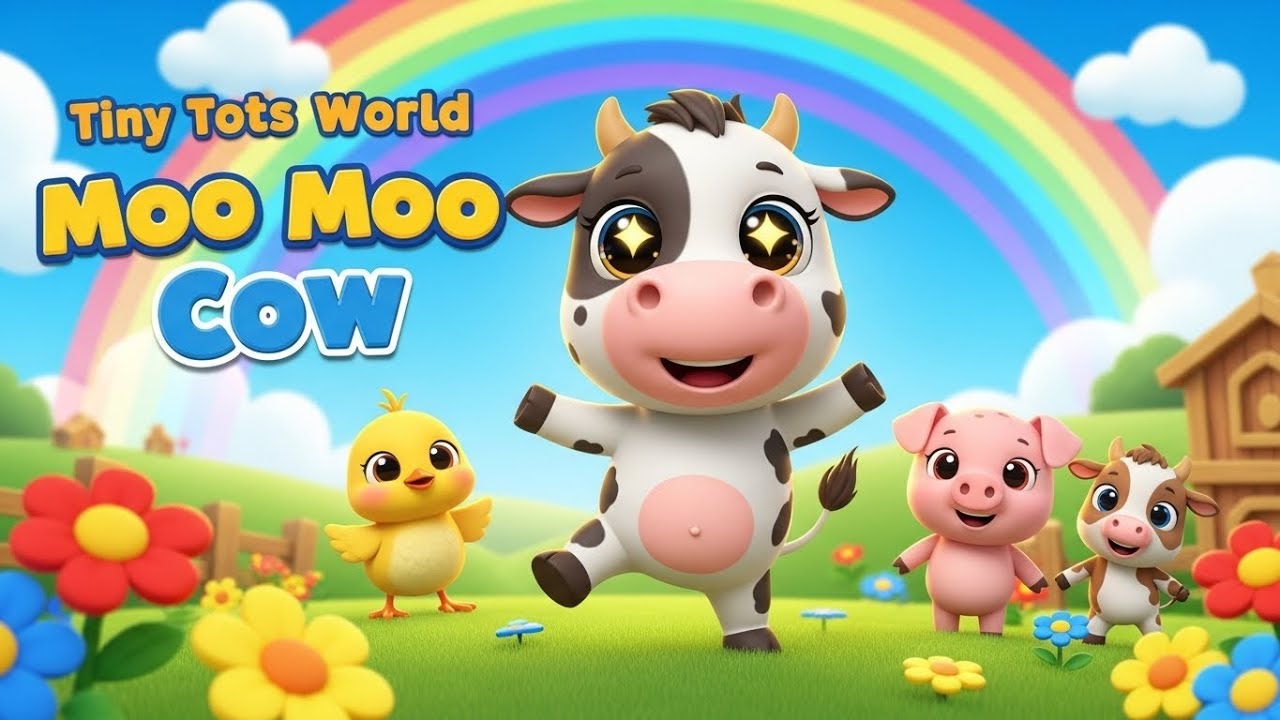Moo Moo Cow 🐄 Fun Kids Song for Toddlers