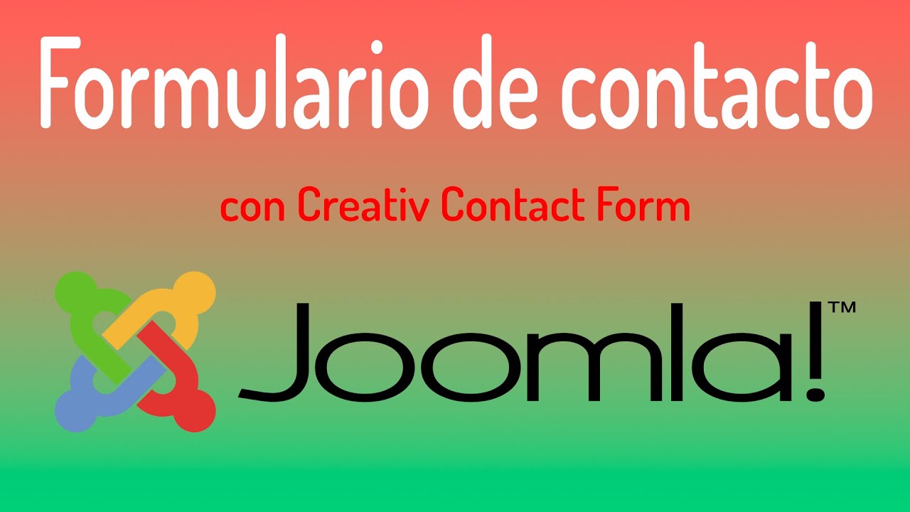 Poner un formulario de contacto en Joomla con Creative contact form