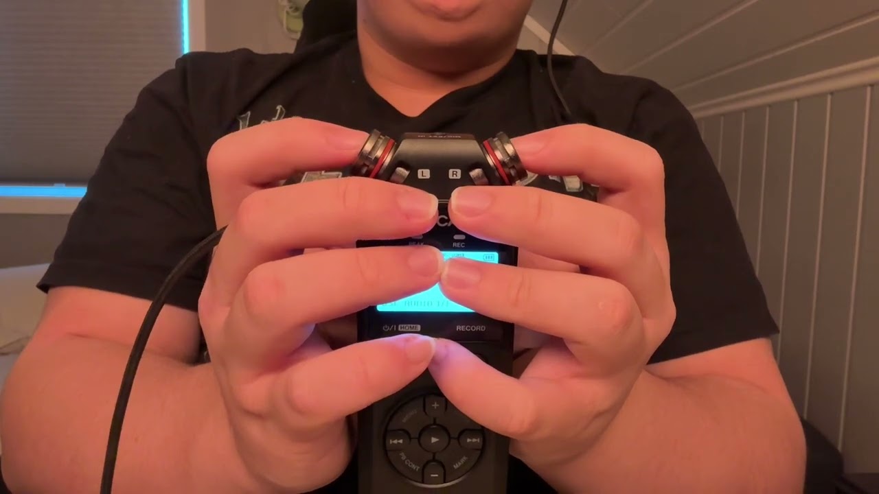 Asmr Tascam Mic Touching and Tapping
