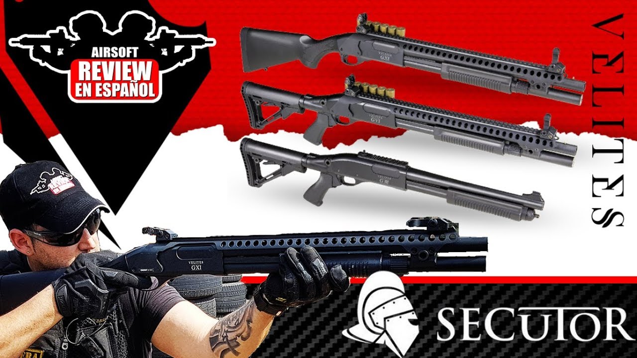 ESCOPETAS SECUTOR VELITES GIII/GVI/GXI Airsoft Review en Español