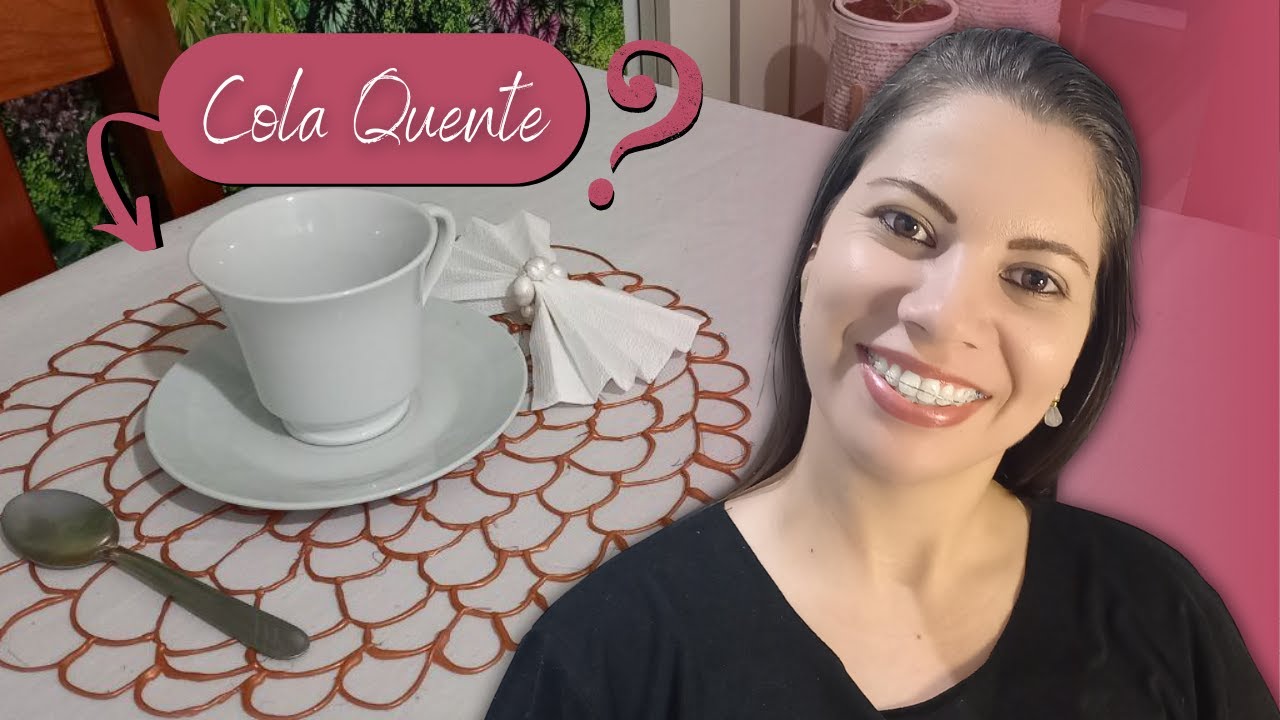 Jogo Americando com Renda de Cola Quente